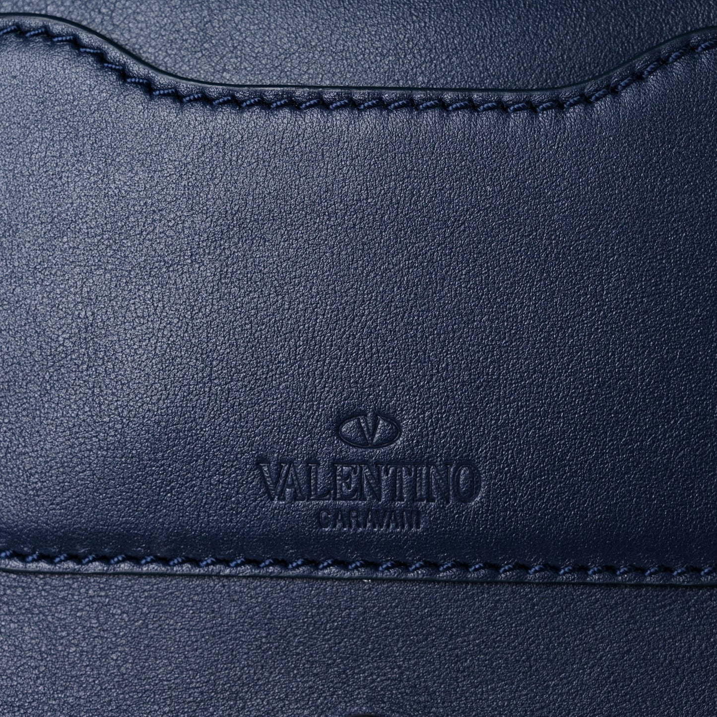 Vitello Colorblock Large Free Rockstud Halfmoon Saddle Bag Marine White