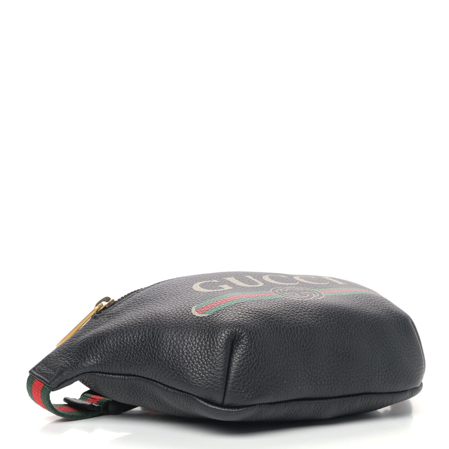 Grained Calfskin Small Logo Belt Bag Black