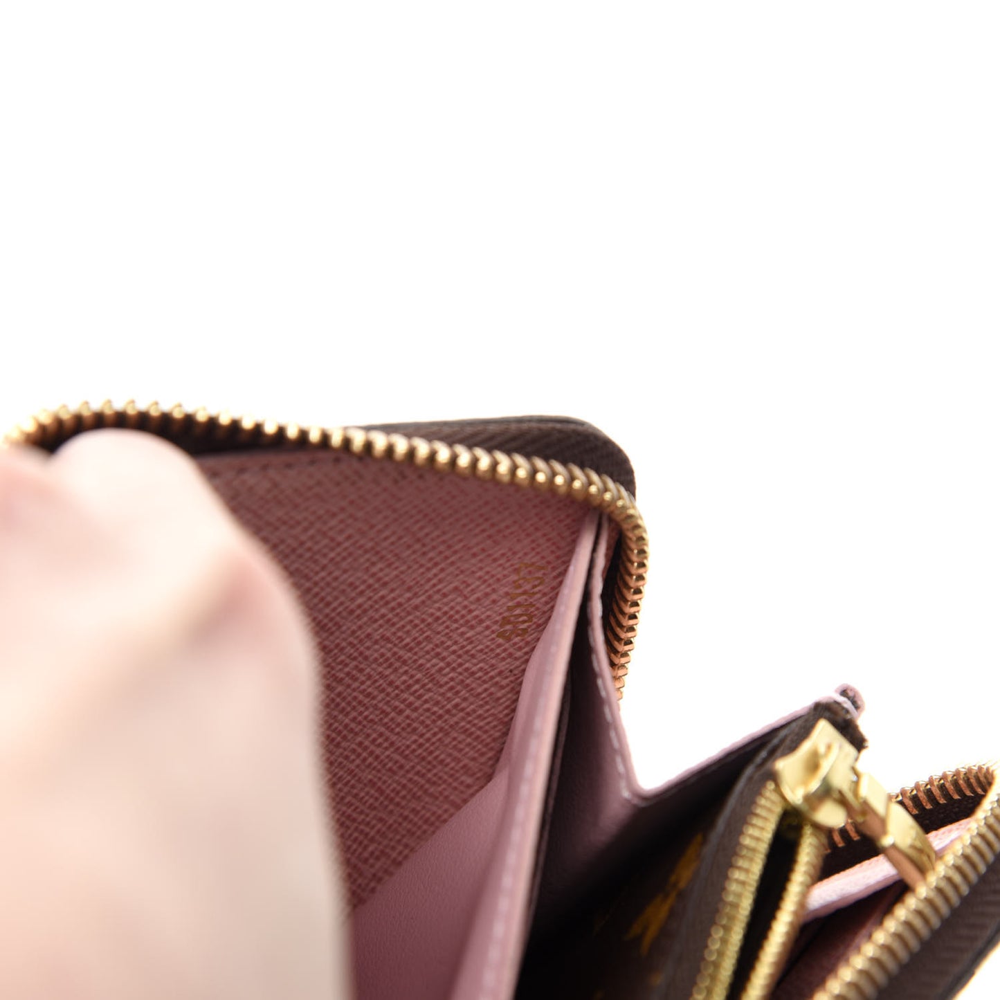 Monogram Clemence Wallet Rose Ballerine