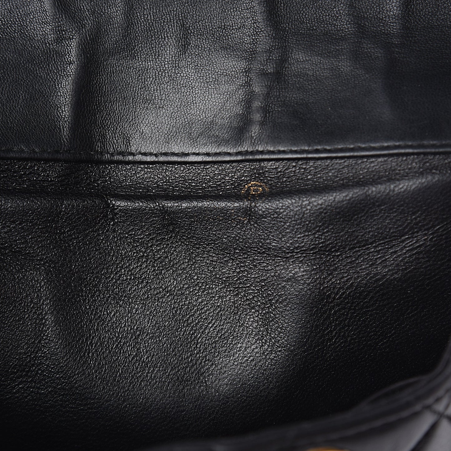 Lambskin Quilted Drawstring Backpack Black