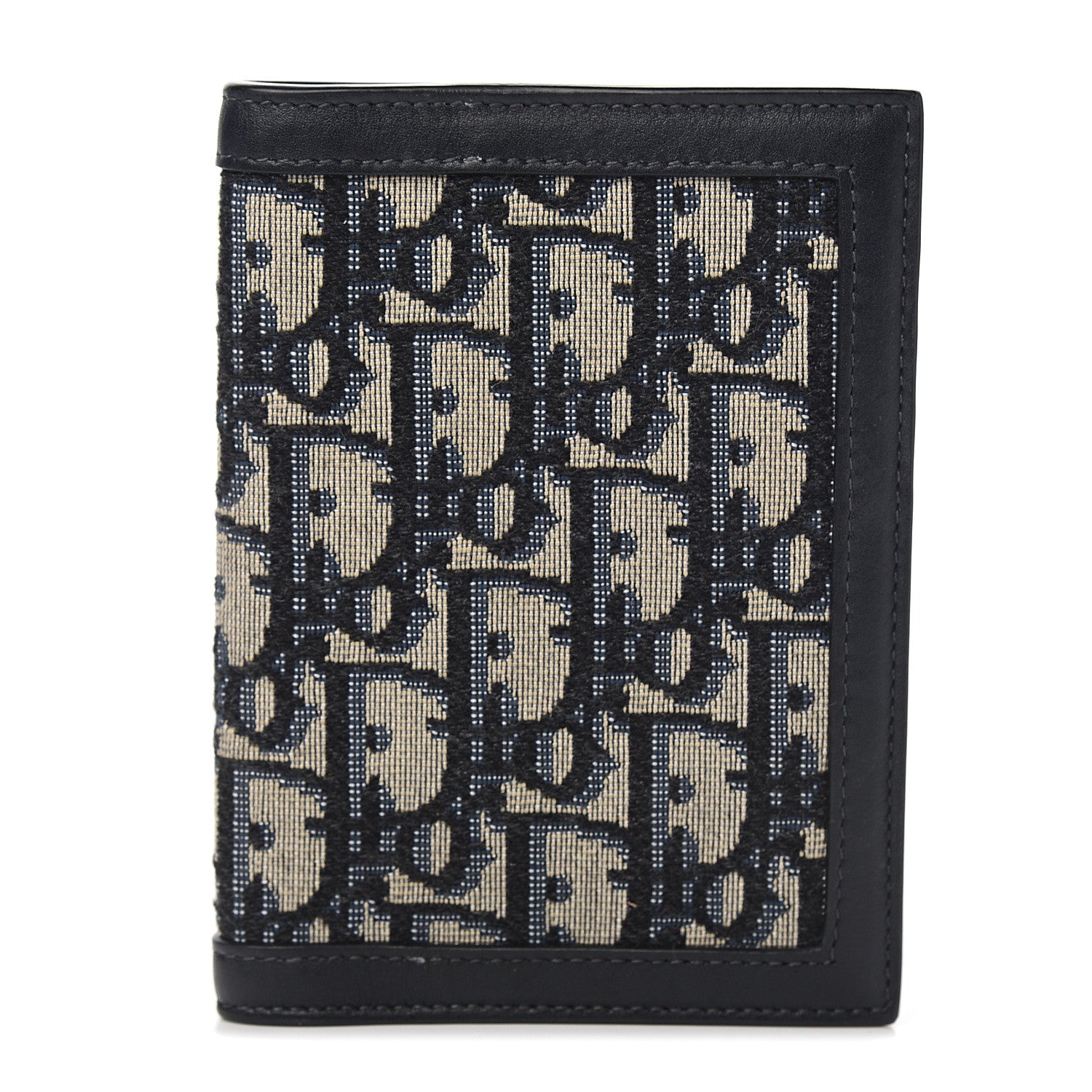 Christian Dior Calfskin Oblique Passport Holder Blue 1 of 6