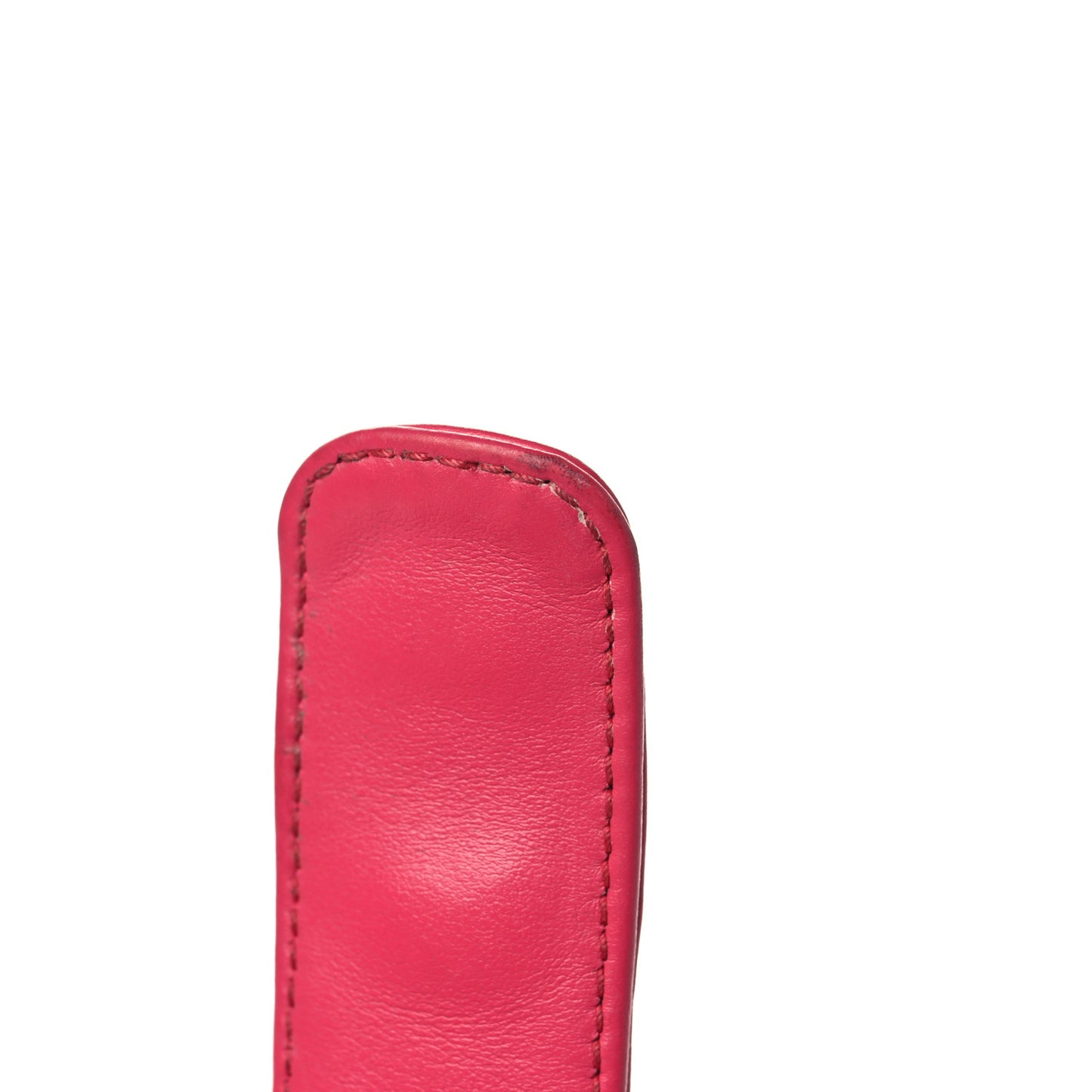 Soft Calfskin Impunture Diagramme Medium Chain Flap Shoulder Bag Magenta