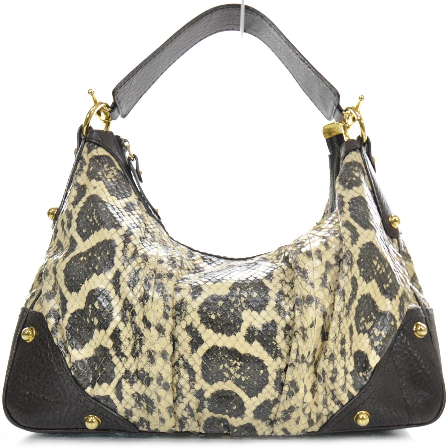 Gucci Python Medium Jockey Hobo 1 of 10