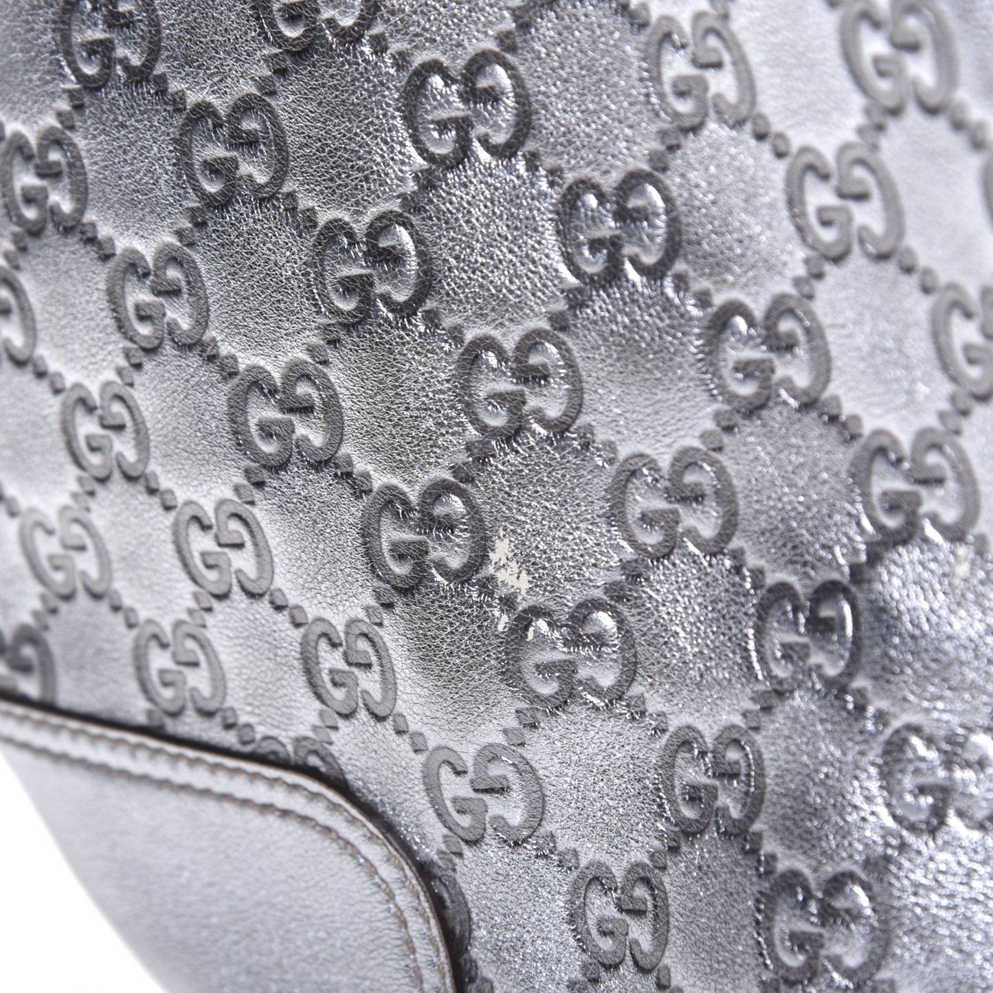 Guccissima Small Princy Hobo Silver