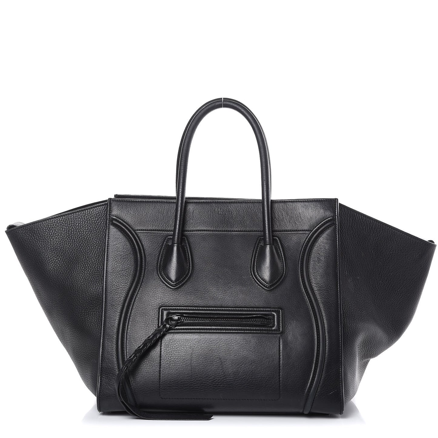 Supple Calfskin Medium Phantom Luggage Black