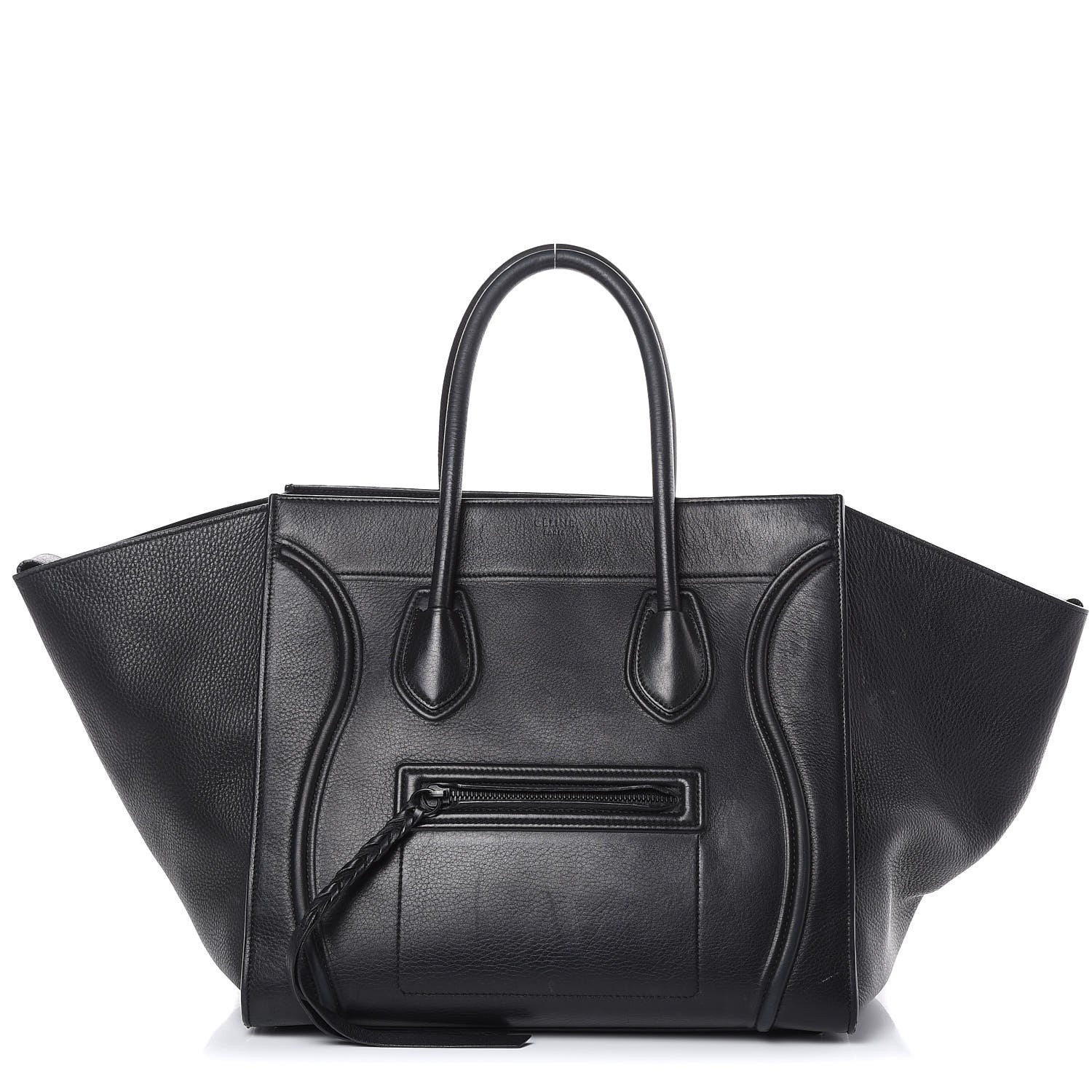 Celine Supple Calfskin Medium Phantom Luggage Black 1 of 21
