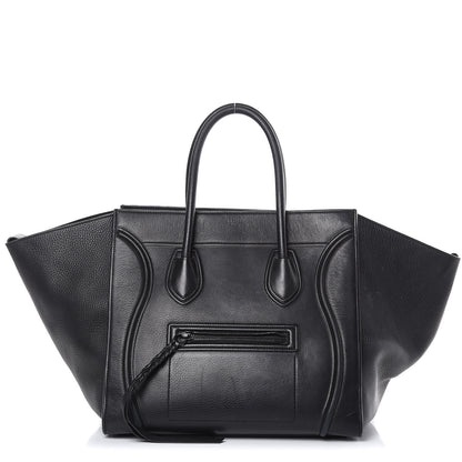 Celine Supple Calfskin Medium Phantom Luggage Black 1 of 21