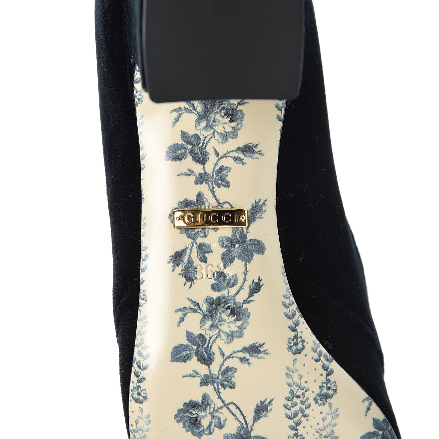Gucci Softy Velvet GG Victoire 55mm Loafer Pumps 36.5 Black 6 of 8