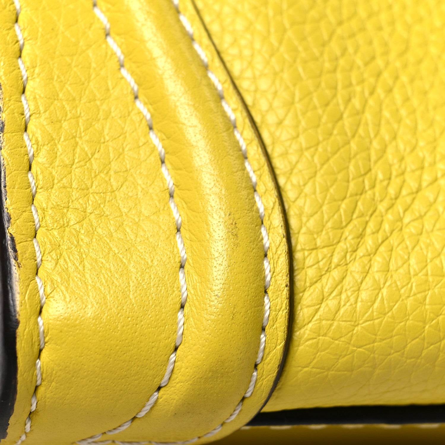 Celine Drummed Calfskin Nano Luggage Citron 14 of 16