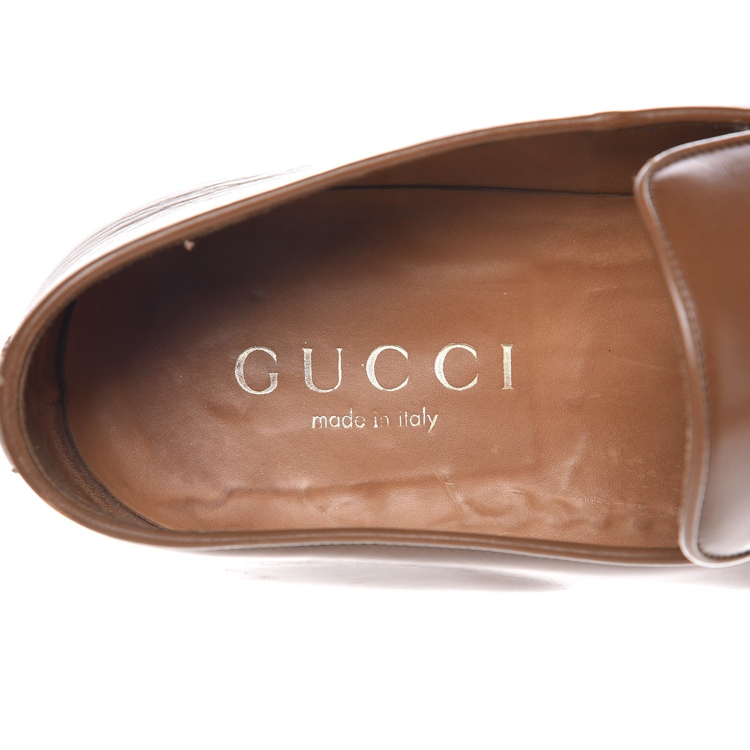 Gucci Calfskin Mens Mocassin Tassel Loafers 11.5 Toffee Brown 6 of 16