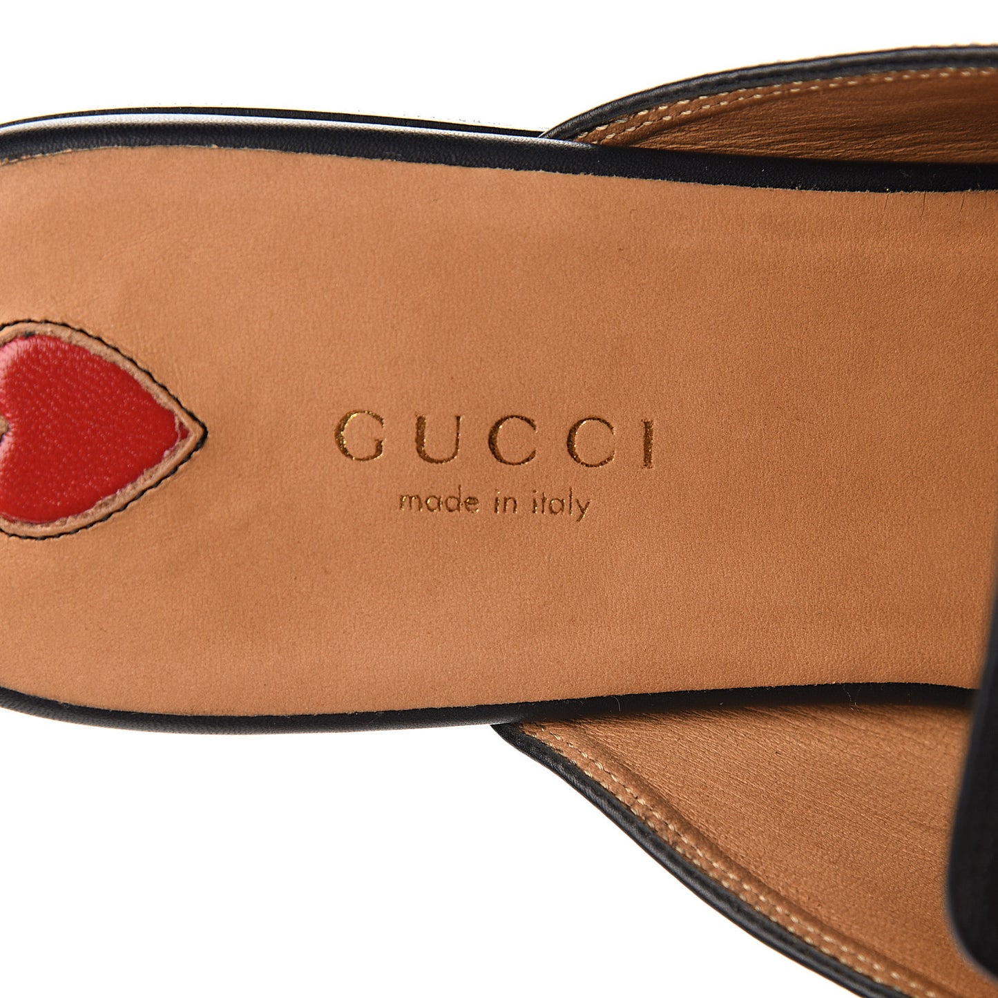 Calfskin Flower Embroidered Princetown Slippers 39.5 Black