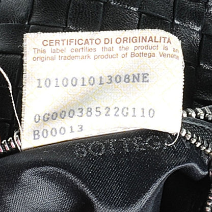 Bottega Veneta Leather Intrecciato Shoulder Bag Clutch Black 7 of 7