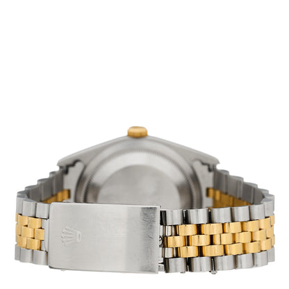 Rolex Stainless Steel 18K Yellow Gold Diamond 36mm Oyster Perpetual Datejust Watch Champagne 16233 3 of 4