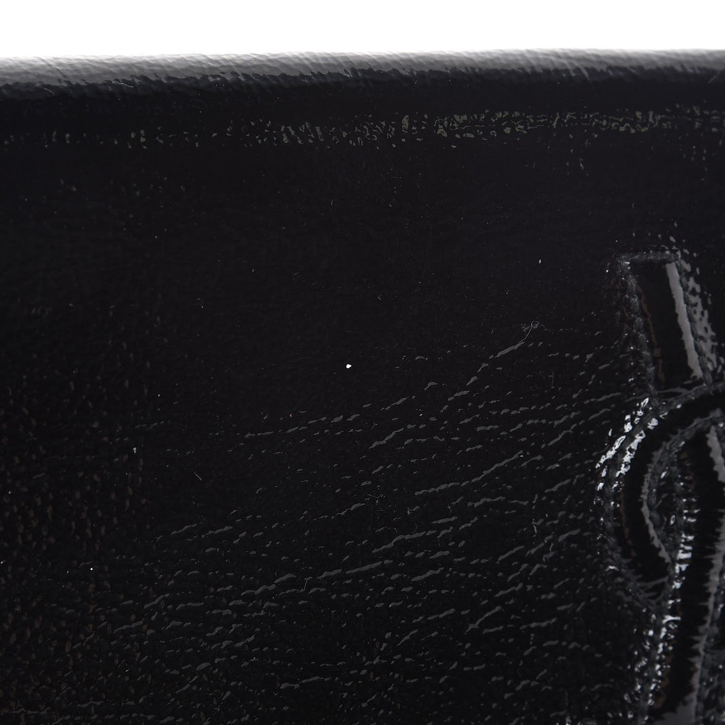 Textured Patent Monogram Large Belle De Jour Clutch Black