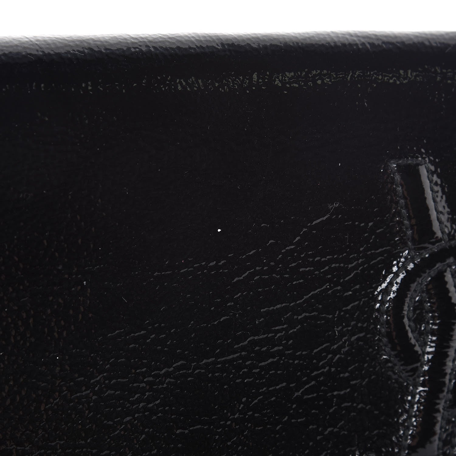 Saint Laurent Textured Patent Monogram Large Belle De Jour Clutch Black 8 of 9