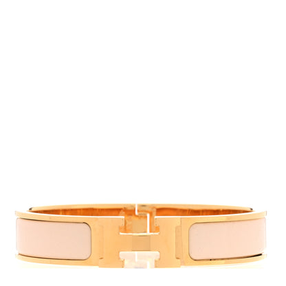 Hermes Enamel Narrow Clic Clac H Bracelet PM Creme 1 of 5