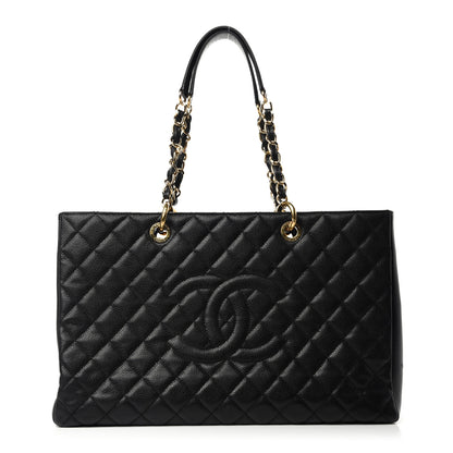 Chanel Caviar Quilted XL Grand Shopping Tote GST Black 1 of 10