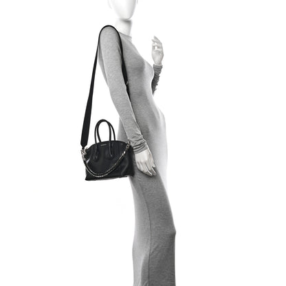 Givenchy Shiny Lord Calfskin Mini Sport Antigona With Chain Black 2 of 9