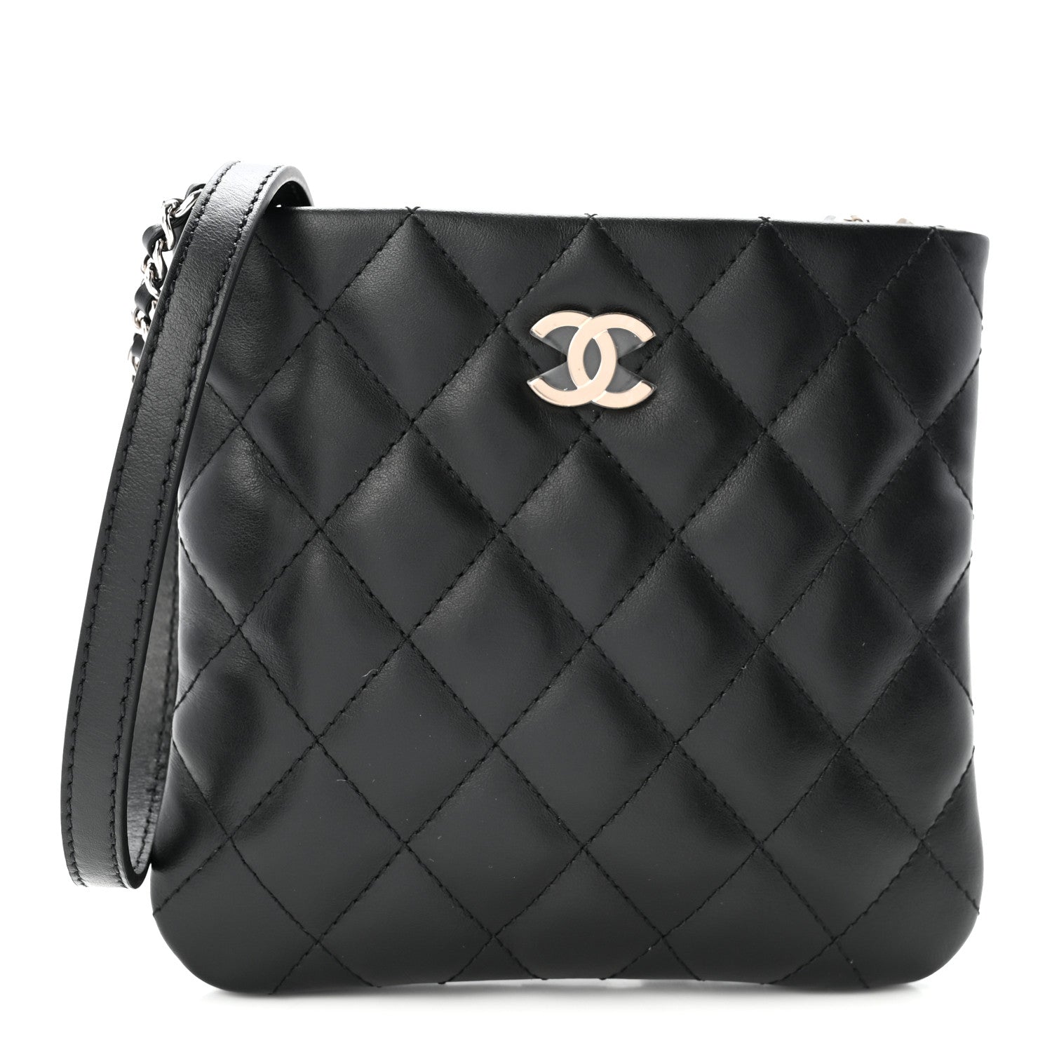 Chanel Lambskin Quilted Uniform Crossbody Bag Black 1 of 10