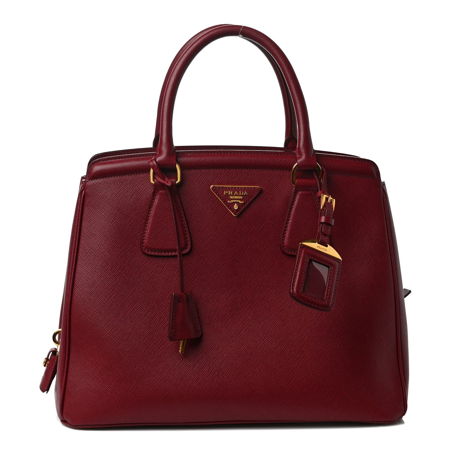 Saffiano Vernice Small Promenade Tote Cerise