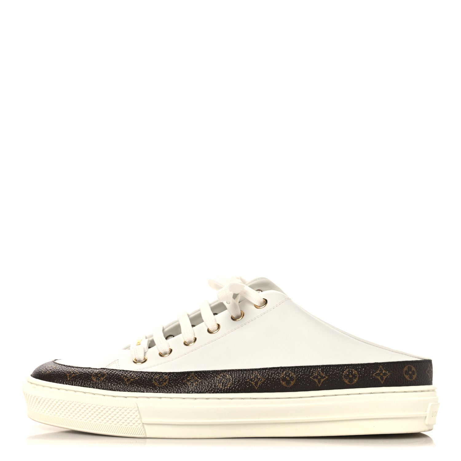 Louis Vuitton Monogram Womens Stellar Open Back Sneakers 39 White 1 of 8