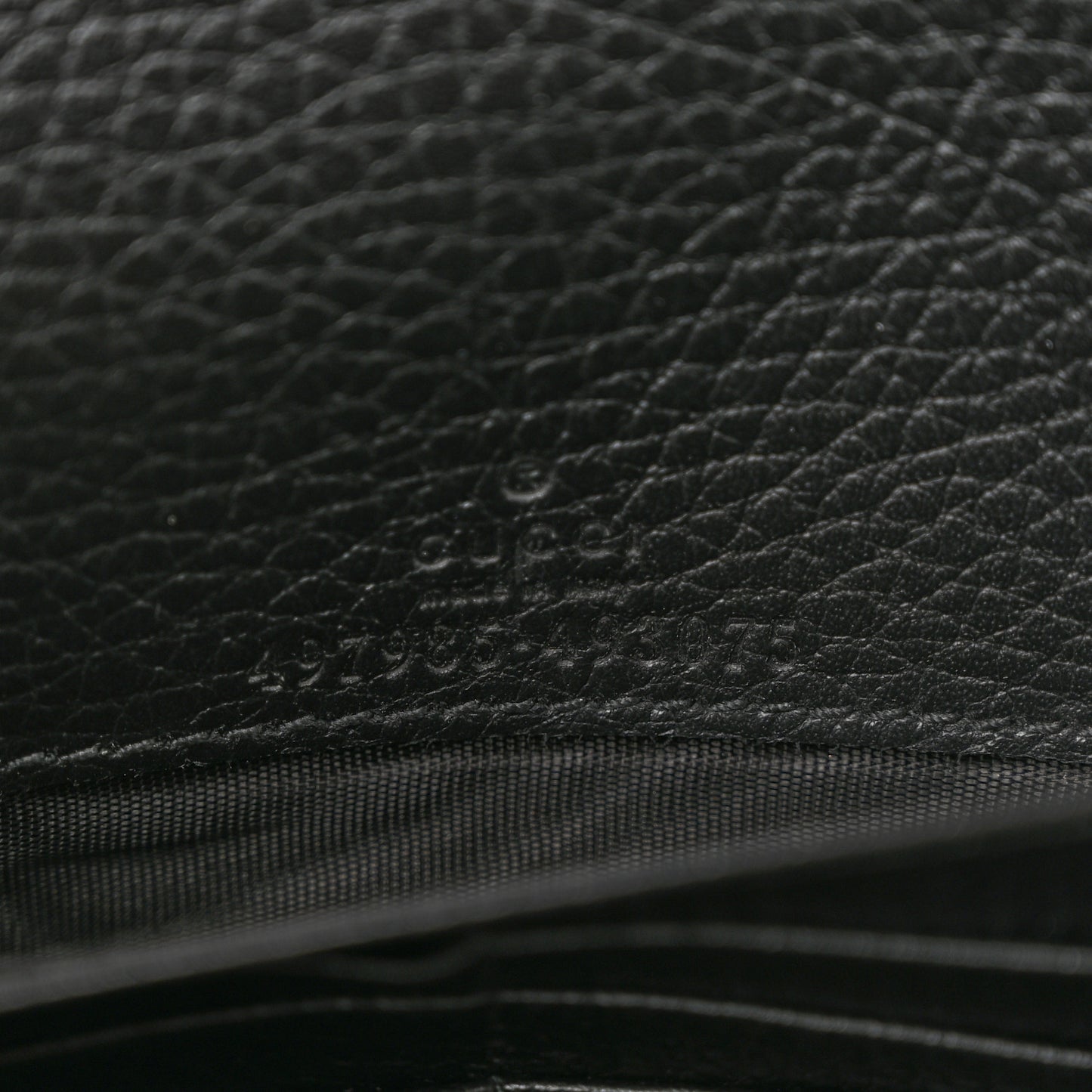 Calfskin Mini GG Marmont Chain Wallet Black