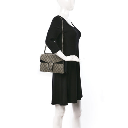 Gucci GG Supreme Monogram Small Dionysus Shoulder Bag Black 2 of 12