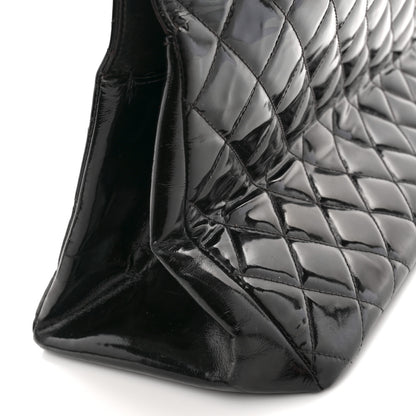 Chanel Patent Quilted Grand Shopping Tote GST Black 15 of 18