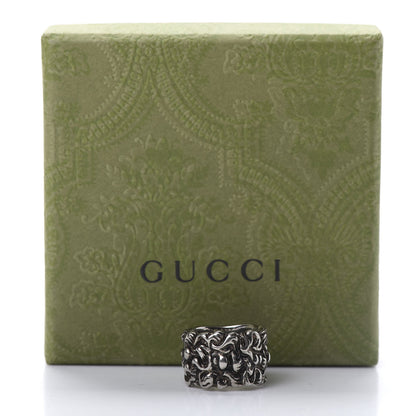 Gucci Metal Lion Mane Ring 6.25 Aged Silver 8 of 8