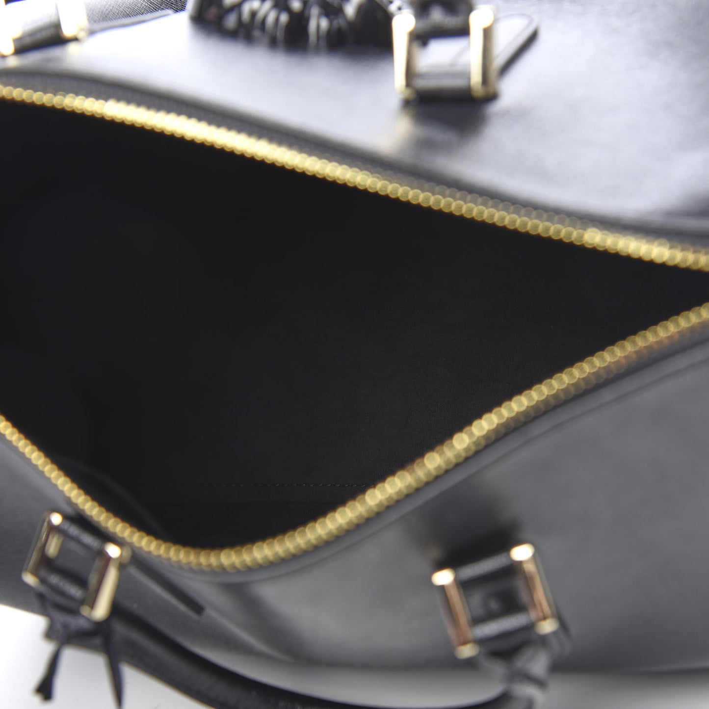Saffiano Calfskin Palazzo Duffle Bag Black