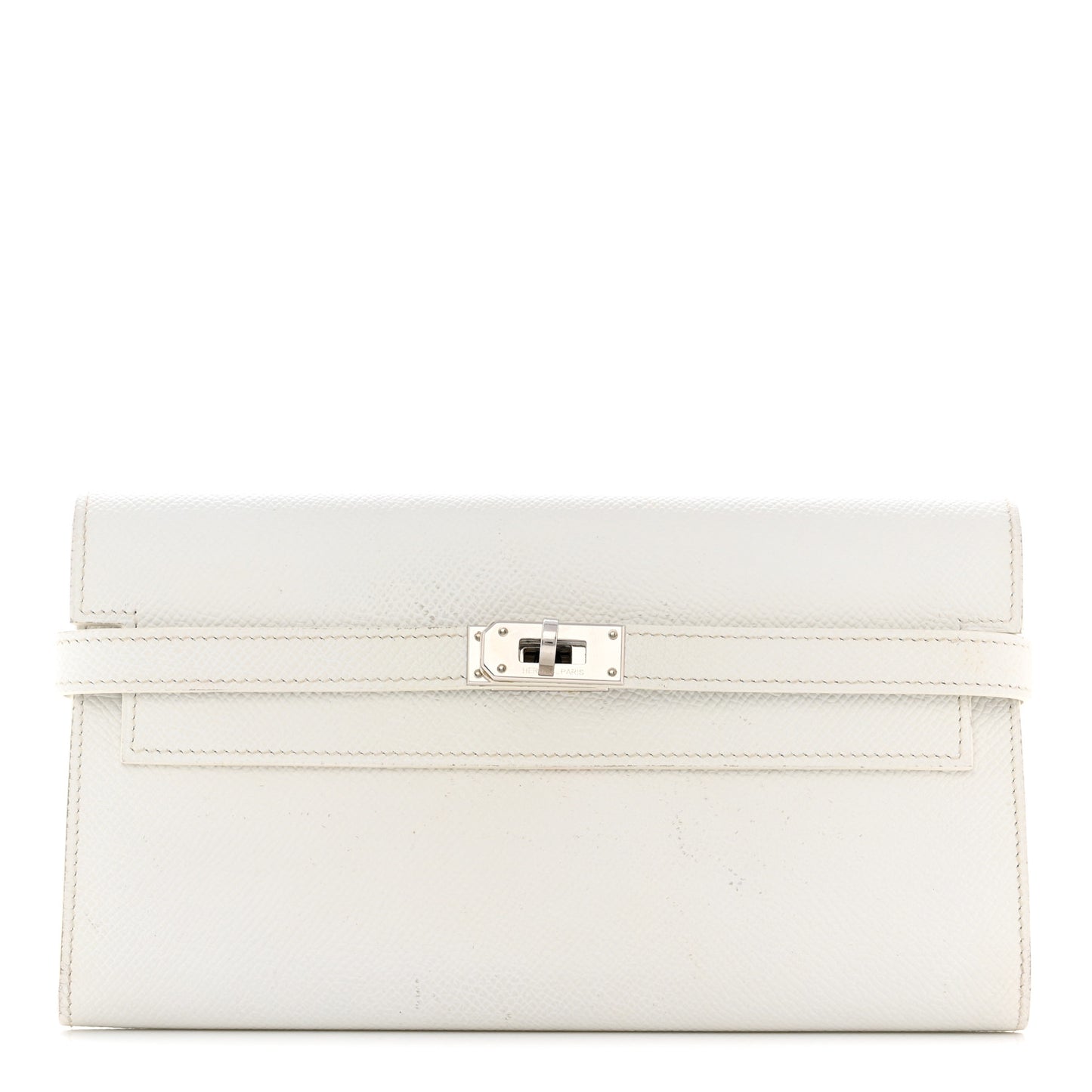 Epsom Kelly Longue Wallet White