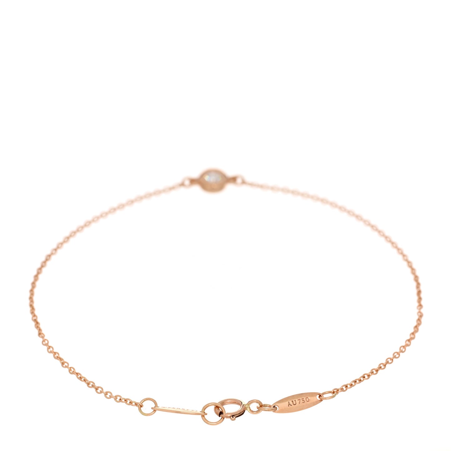 18K Rose Gold Diamond .10ct Elsa Peretti Diamonds by the Yard Bracelet
