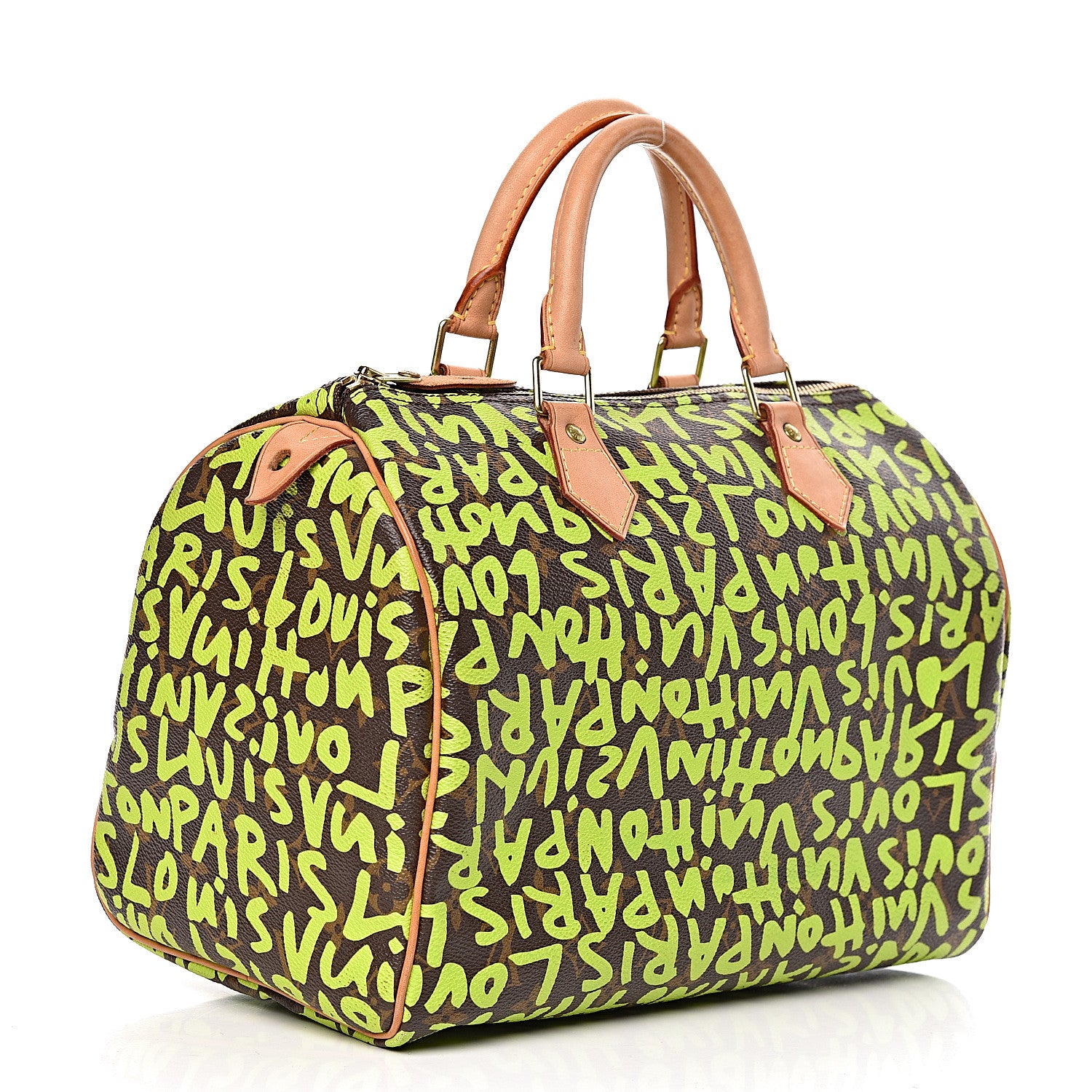 Louis Vuitton Monogram Graffiti Speedy 30 Green 3 of 16
