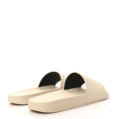 Gucci Microguccissima Mens Slide Sandals 10 Ivory 4 of 7