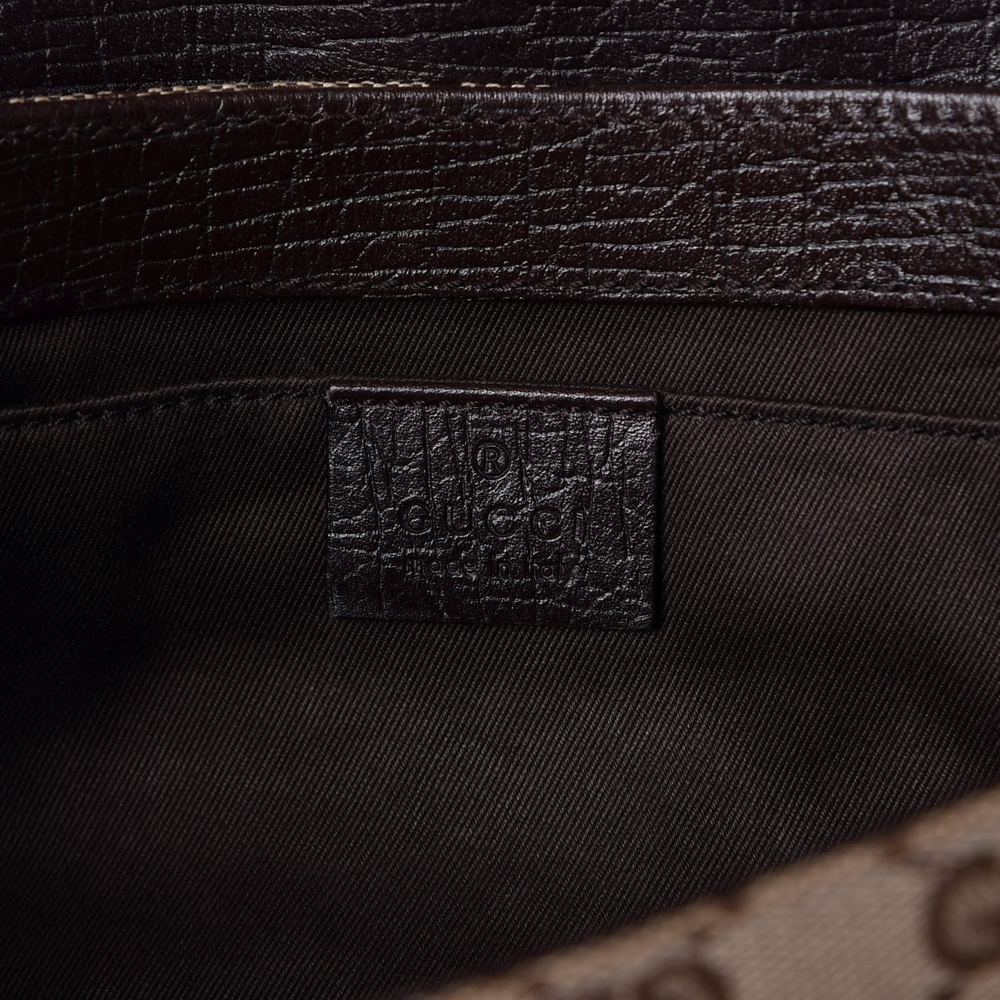 Monogram Horsebit Clutch Dark Brown