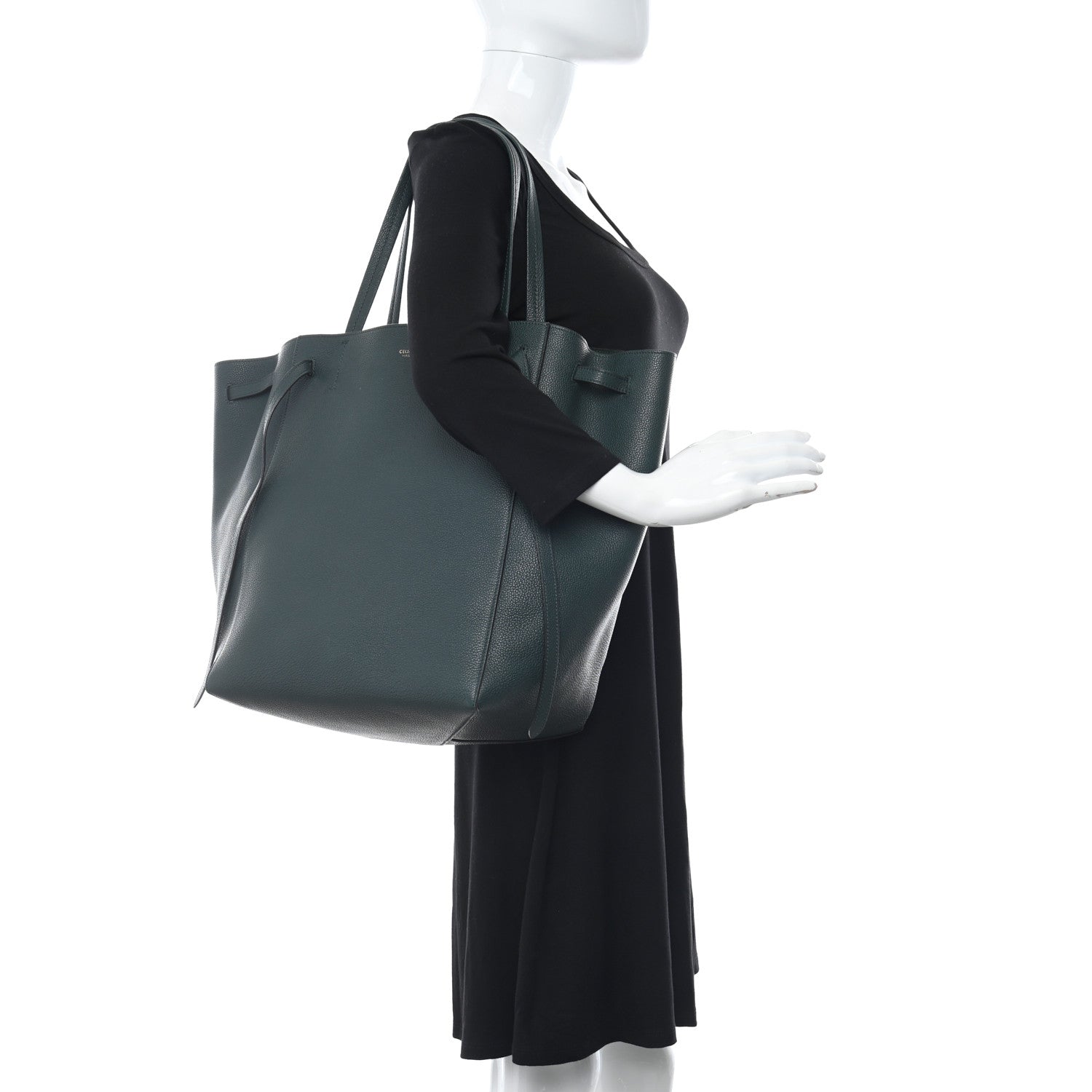 Celine Soft Grained Calfskin Medium Belt Cabas Phantom Amazone 2 of 9