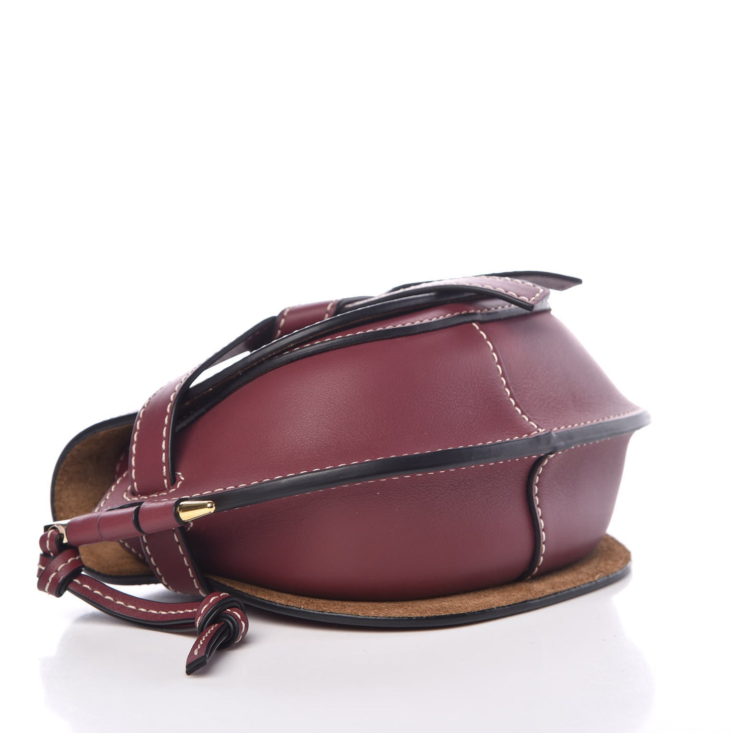 Calfskin Mini Gate Crossbody Bag Wine