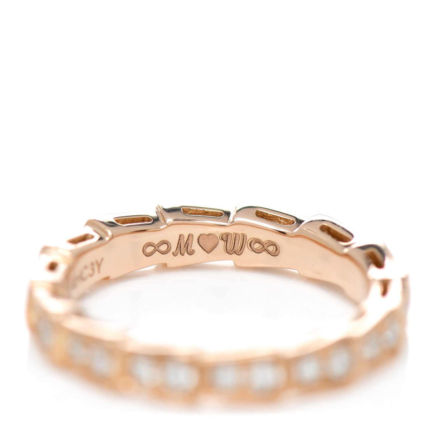 Bulgari 18K Rose Gold Diamond Serpenti Pave Band Ring 51 5.75 4 of 7