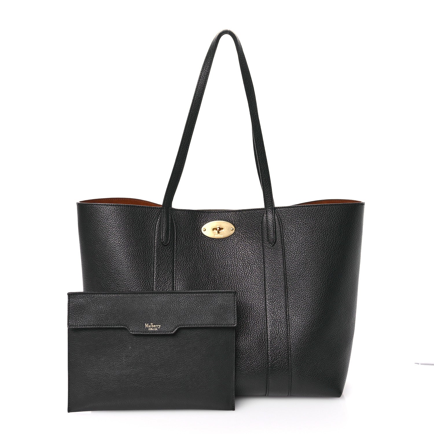 Mulberry Small Classic Grain Bayswater Tote Black 3 of 12