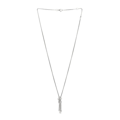 David Yurman Sterling Silver Diamond Angelika Flair Pave Pendant Necklace 3 of 4