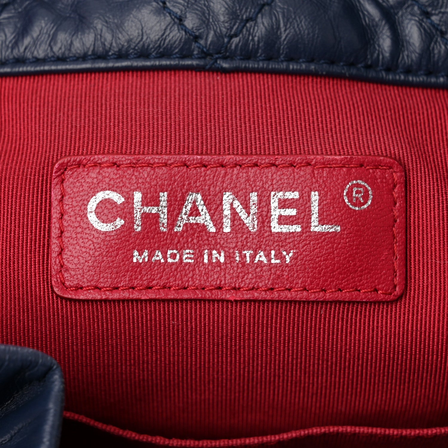 Chanel Aged Calfskin Quilted Gabrielle Backpack Navy Black 6 of 10