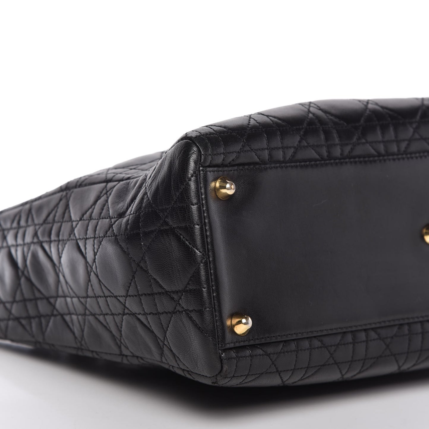 Lambskin Cannage Large Lady Dior Black