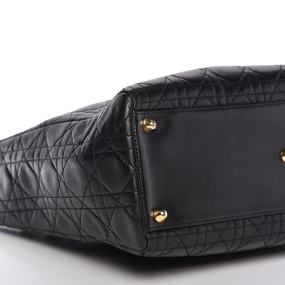 Christian Dior Lambskin Cannage Large Lady Dior Black 6 of 11