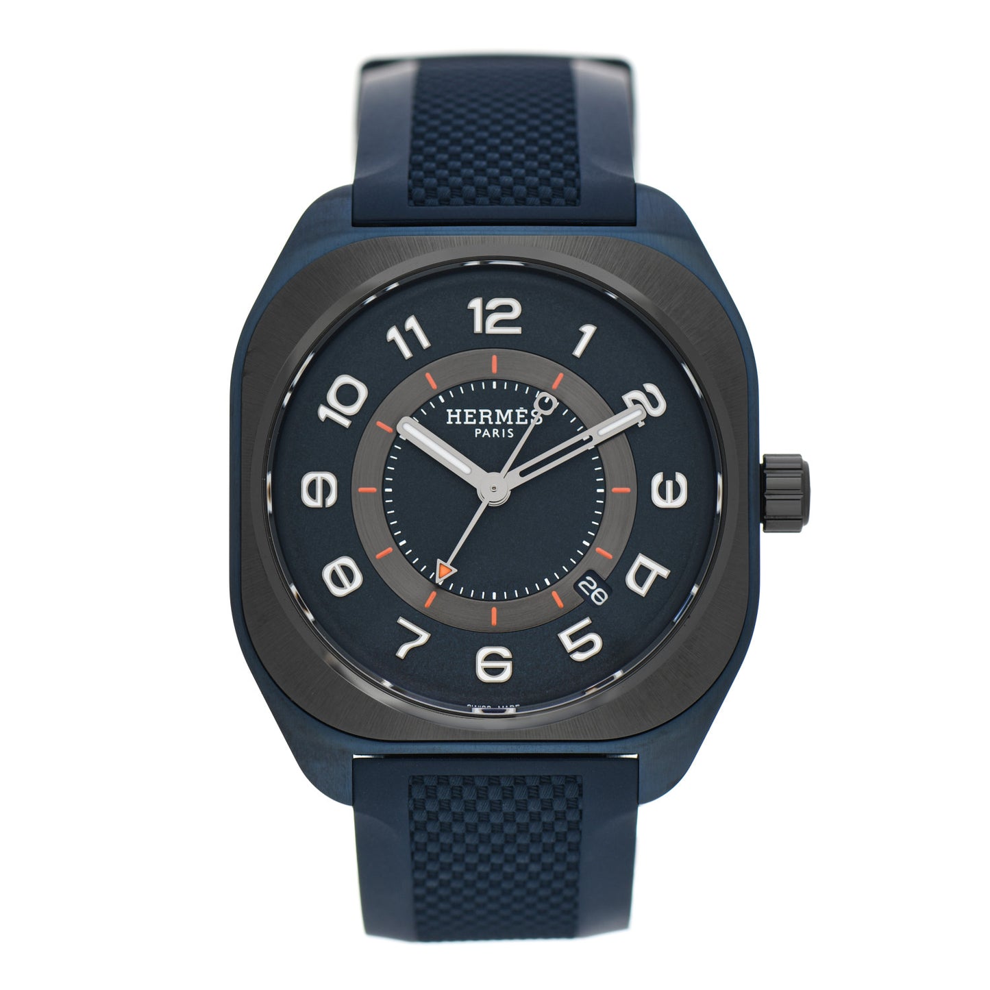 PVD Titanium Rubber 39mm H08 Automatic Watch Bleu Abysse