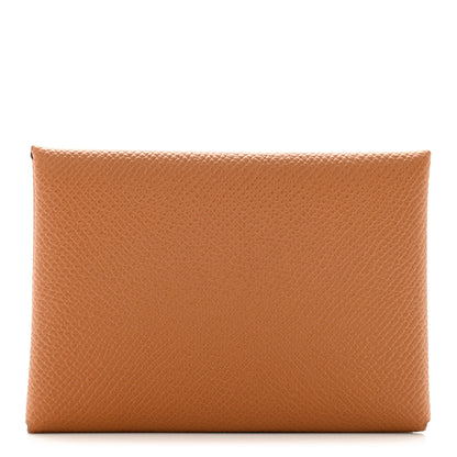 Hermes Epsom Verso Calvi Duo Card Case Gold Vert Fizz 1 of 8