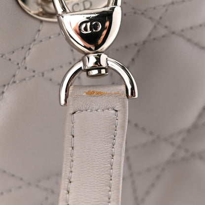 Christian Dior Lambskin Cannage Medium Lady Dior Grey 12 of 16