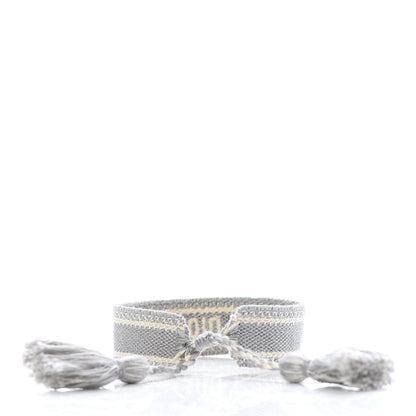 Christian Dior Woven Cotton J'Adior Friendship Bracelet Grey 3 of 4