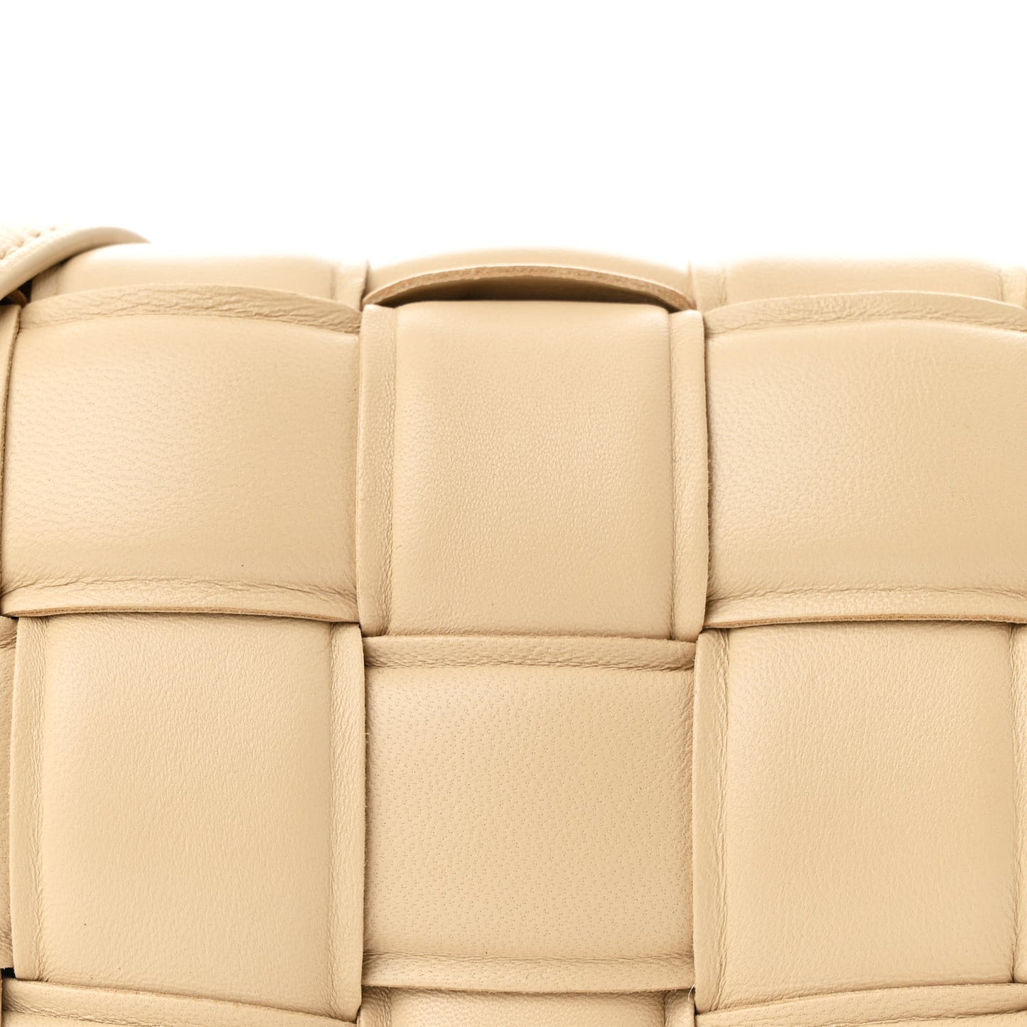 Nappa Maxi Intreccio Small Padded Cassette Crossbody Bag Porridge