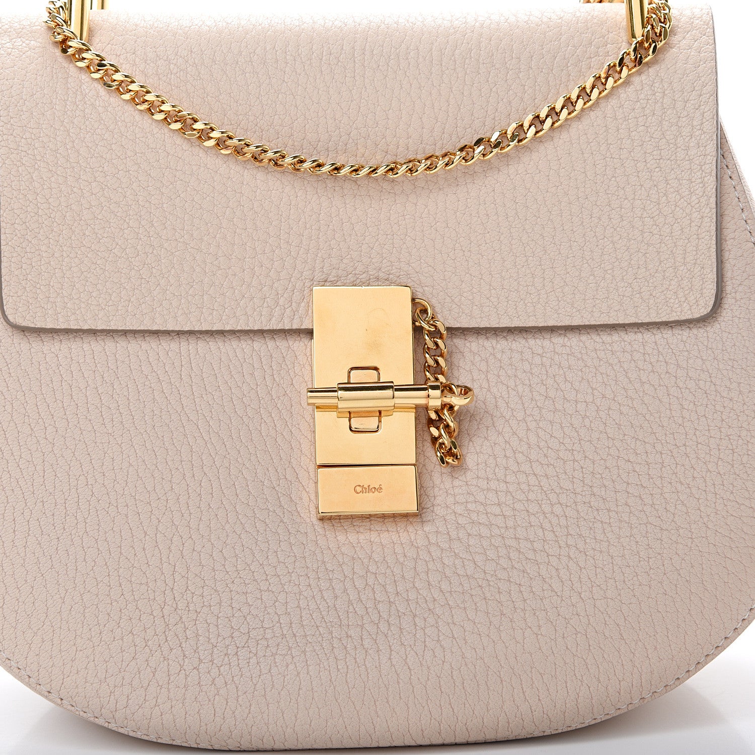 Chloe Grained Lambskin Drew Shoulder Bag Abstract White 7 of 9