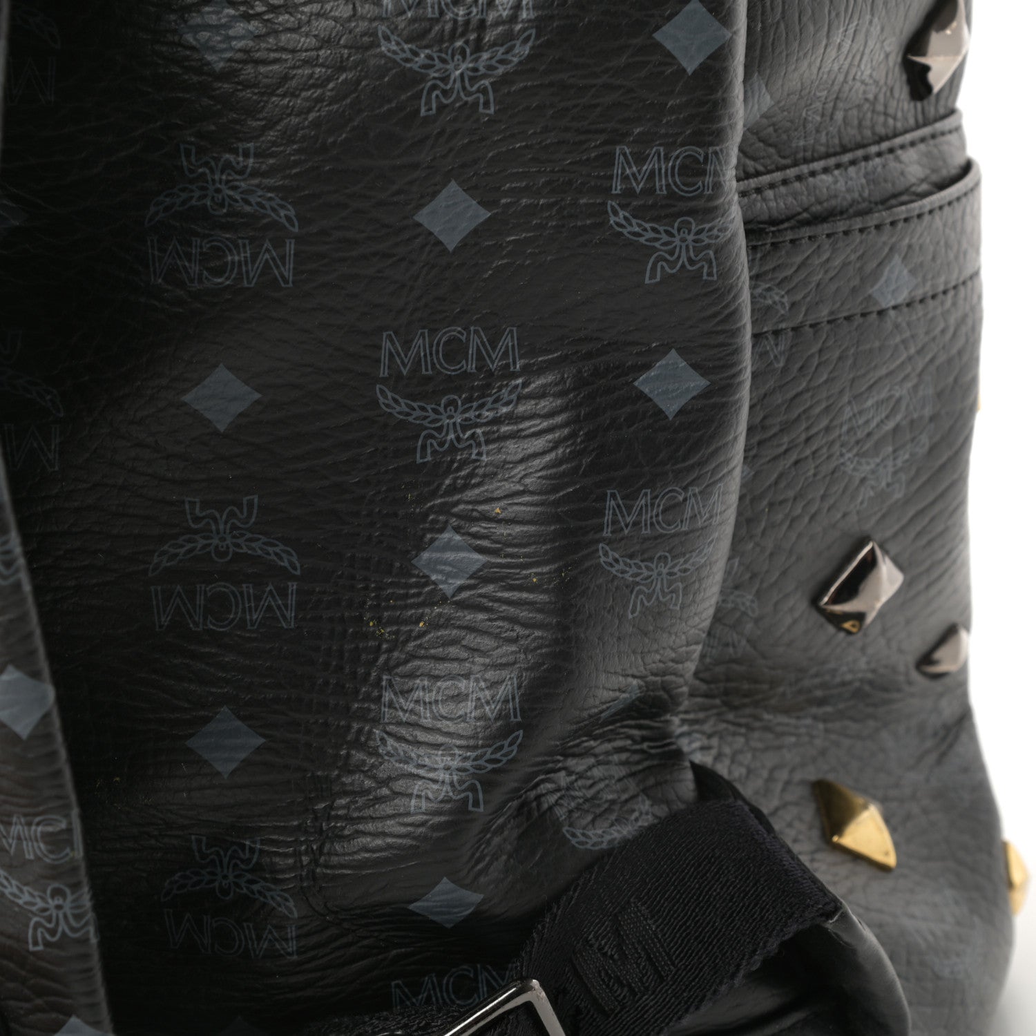 MCM Visetos Medium Studded Stark Backpack Black 13 of 13